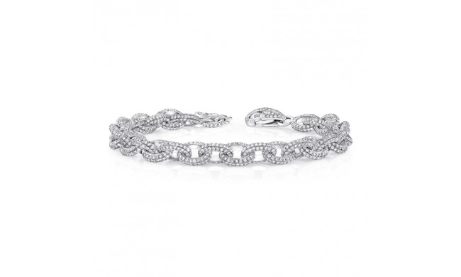 Uneek Classic Diamond Pave Link Bracelet - LBR132