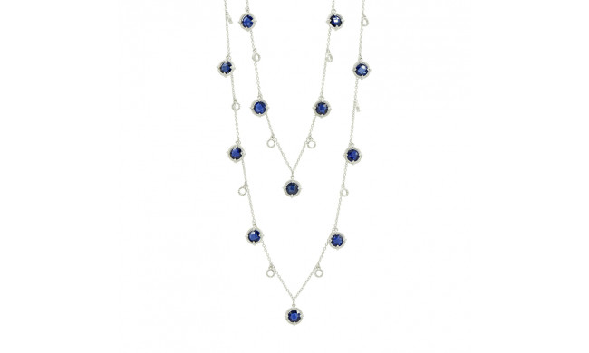 Freida Rothman Stone Droplet Necklace - PZ070456B-BL-40