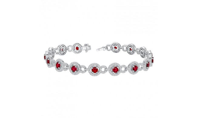 Uneek Round Ruby Bracelet - LVBRMT1484R