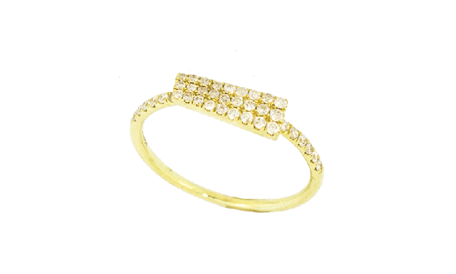 Meira T 14k Yellow Gold Diamond Bar Ring