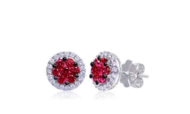 Uneek Ruby Diamond Earrings - LVEMT0102R