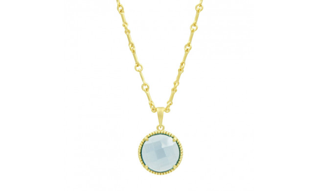 Freida Rothman Imperial Blue Single Stone Pendant Necklace - RSYZAQN06-16E