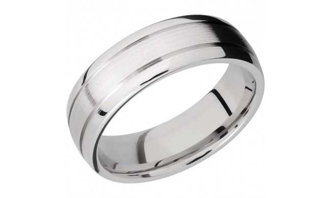 Lashbrook Cobalt Chrome 7mm Men's Wedding Band - CC7D2.5+SATIN_POLISH