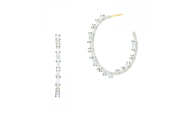 Freida Rothman Cobblestone Hoop Earrings - IFPKZE85-14K