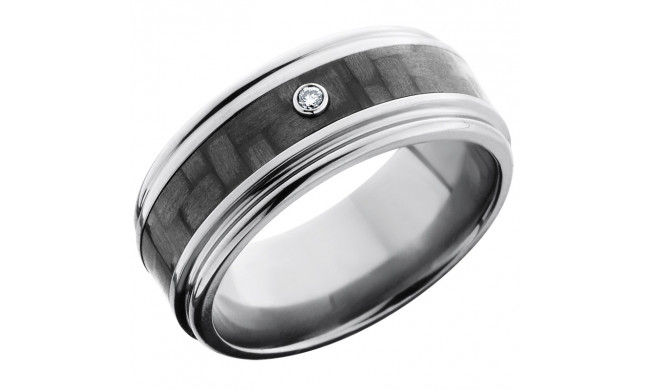 Lashbrook Titanium 9mm Men's Wedding Band - C9REF14_CFDIA.03B+POLISH