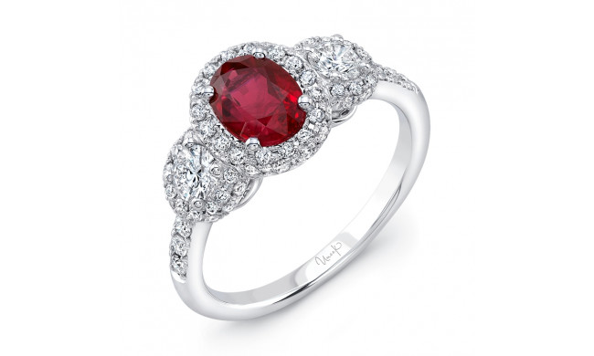 Uneek Ruby Diamond Engagement Ring - LVRTP1529R