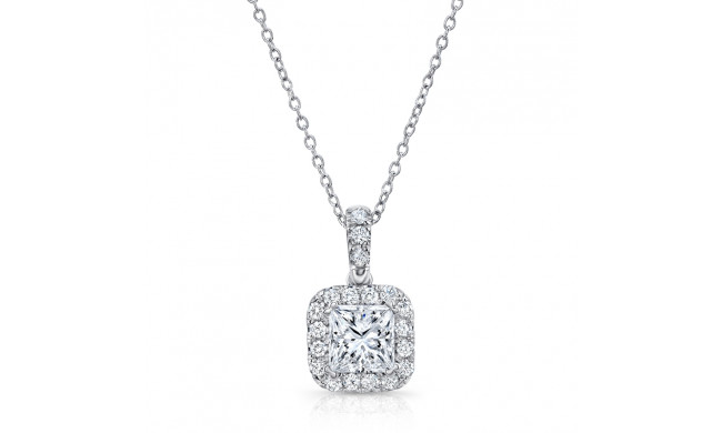 Uneek Princess-Cut Diamond Halo Pendant - LVN899W-4.5X4.5PR