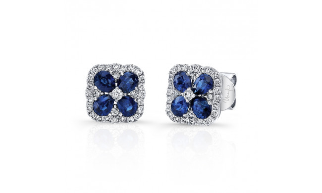 Uneek Blue Sapphire Diamond Earrings - LVEMI0302S