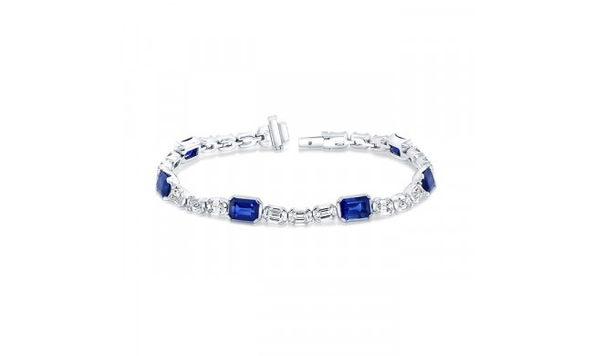 Uneek Blue Sapphire Link Diamond Bracelet - BR2002BSEC