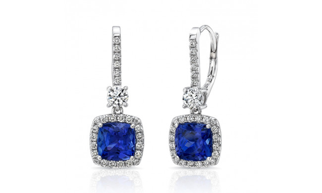 Uneek Blue Sapphire Diamond Earrings - LVE931CUTANZ