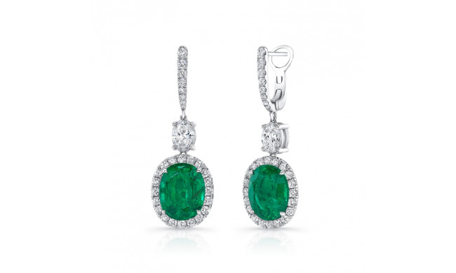 Uneek Green Emerald Earrings - LVE324OVEM