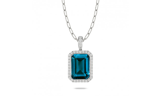 Doves London Blue 18k White Gold Gemstone Pendant - P8266LBT