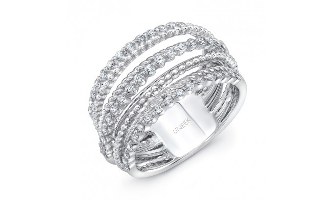 Uneek Teneriffe III Crossover-Style Diamond Band - LVBW080W