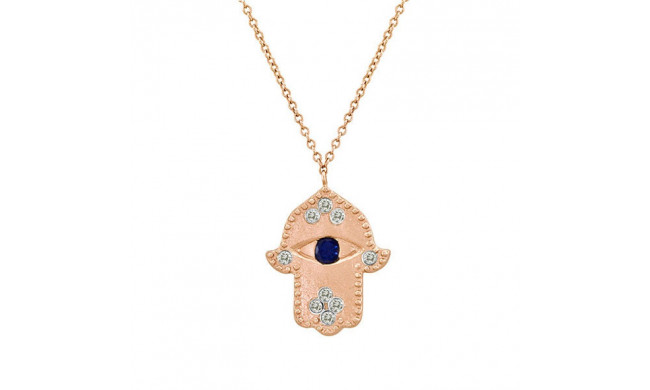 Meira T Rose Gold Sapphire and Diamond Necklace