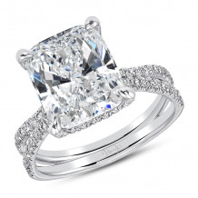 Uneek Le Pur et Simple French-Pave Diamond Engagement Ring - LVS1050CU