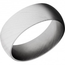 Lashbrook White Damascus Steel 8mm Men's Wedding Band - D8D+BEAD