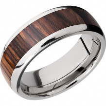 Lashbrook Titanium Hardwood 8mm Men's Wedding Band - HW8D15_NATCOCO+POLISH