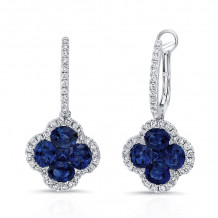 Uneek Blue Sapphire Diamond Earrings - LVELG2894S