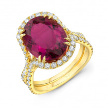 Uneek Precious Oval Pink Tourmaline Engagement - R020PTOVU