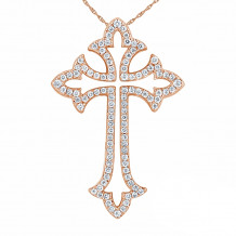 Uneek Cross Diamond Pendant - LVNDNC078R