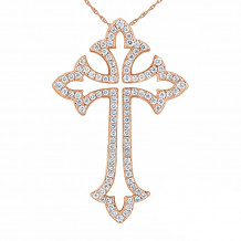 Uneek Cross Diamond Pendant - LVNDNC078R