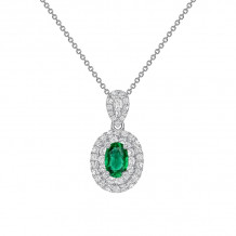 Uneek Oval Emerald Pendant - LVNRI290E