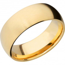 Lashbrook 14k Yellow Gold 8mm Men's Wedding Band - 14KY8D-P+SATIN