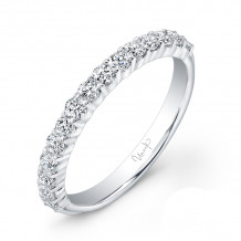 Uneek 15-Diamond Shared-Prong Wedding Band with Scalloped Edges - UWB07