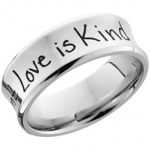 Lashbrook Cobalt Chrome Men's Wedding Band - CC8CB_LCVHANDWRITING+POLISH