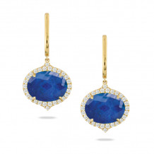 Doves Royal Lapis 18k Yellow Gold Gemstone Earrings - E6232LP-1