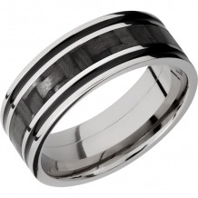 Lashbrook Titanium 8mm Men's Wedding Band - C8F1321_CFA+POLISH