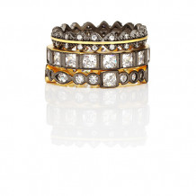 Freida Rothman Marquise Beaded Set Of 5 Rings