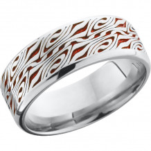 Lashbrook Cobalt Chrome 8mm Men's Wedding Band - CC8B_LCVESCHER3+REDOUT_POLISH