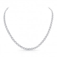 Uneek Diamond Pave Round Link Necklace - LVND09