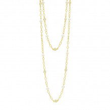 Freida Rothman Pearl 40" Layer Necklace In 14K Gold - TPYZFPN12-40