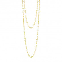 Freida Rothman Pearl 40" Layer Necklace In 14K Gold - TPYZFPN12-40