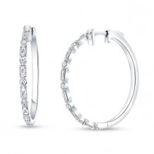 Uneek Chatterley Round Diamond Hoop Earrings - LVEE100