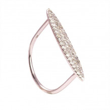 Meira T 14k White Gold and Diamond Oval Encrusted Ring