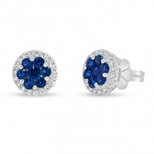 Uneek Blue Sapphire Diamond Earrings - LVEMT0102S