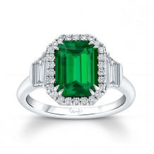 Uneek Radiant Emerald Engagement Ring - R059RADEMU