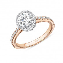 Uneek Round Diamond Engagement Ring - SWS233DSRW-6.5RD