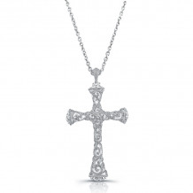 Uneek Micro-Pave Diamond Cross Pendant - LVN624