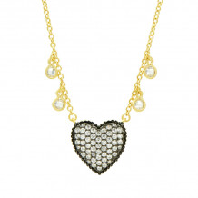 Freida Rothman From The Heart Pave Necklace - YRZ070458B-16E