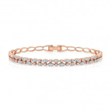 Uneek Fairfax Two-Row Stackable Diamond Bangle Bracelet - LVBAW2147R