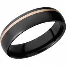 Lashbrook Black & Yellow Zirconium 6mm Men's Wedding Band - Z6D11OC_14KY+BEAD