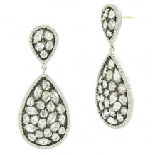 Freida Rothman Rosecut Stones Large Drop Earrings - PRZE020357B-14K