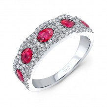 Uneek Ruby and Diamond Fashion Ring - LVBMI1332R