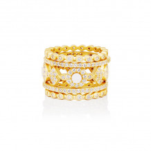 Freida Rothman Yellow Plated Sterling Silver Stackable Ring