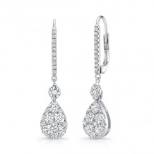 Uneek Leverback Diamond Earrings - LVEC814