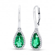 Uneek Presious Pear Shaped Green Emerald Earrings - ER4004PSEMU